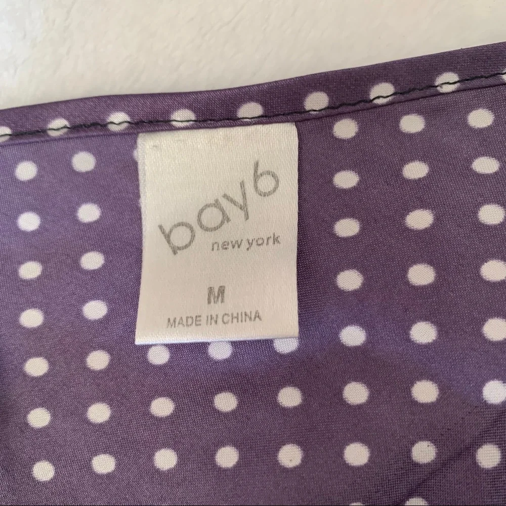 Vintage Bay 6 NY purple polka dot nightgown M - Picture 5 of 15